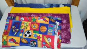 Fleece Boys, Snowflakes, Yellow, Mountain Scene Longest