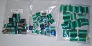 Thread. Teals, Green