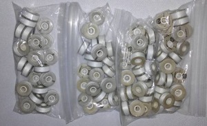 Pre Wound Bobbins, White.