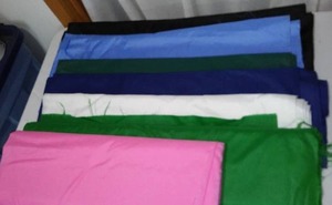 Misc. Fabrics. Pink, Greens, Blue, Black, White
