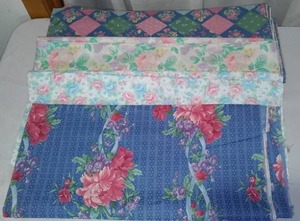 Cotton Cotton Blends.  Flowers.