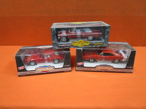 (3) 118th Diecast 73 Firebird Trans-Am, 64 Impala SS, 69 Charger Daytona