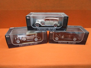 (3) 118th Diecast 32 Cadillac Sport Phaeton, 31 Peerless, 34 Packard
