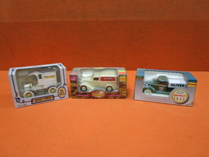(3) Diecasts Oliver 37 Chevy Pickup, Country General 36 Dodge Delivery, Coast To Coast Total Hardware 1905 Ford Delivery