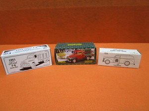 (3) Diecasts New Holland 40 Ford Panel Van, 51 Ford F-6 Grain Truck, 40 Ford Pickup