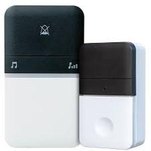 lot 171 image: Hampton Bay Wireless Plug-In Doorbell Kit with LED Indicator and Wireless Push Button, White