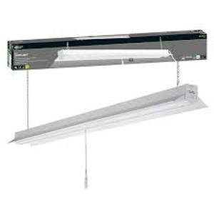 lot 204 image: Commercial Electric 4 ft. 64-Watt Equivalent Integrated LED White Shop Light Linkable 3200 Lumens 4000K Bright White 5 ft. Cord Included
