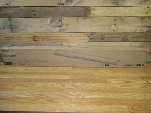 lot 214 image: Commercial Electric 4 ft. 3600 Lumens LED Wraparound Ceiling Light Garage Light Laundry Room Shop Light 4000K Bright White 120v Hardwire-USED