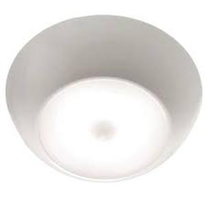 lot 11 image: Mr Beams Indoor Outdoor 300 Lumen LED UltraBright Battery Powered Motion Activated Ceiling Light, White Night Light Bulb