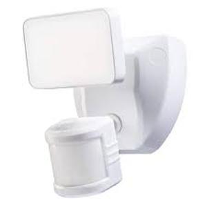 lot 18 image: SECUR360 1200 Lumens LED Motion Sensor Wi-Fi Connected Voice Activated Wired Single Head White Outdoor Security Flood Light