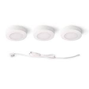 lot 31 image: Commercial Electric 3-Light White LED Puck Light Kit