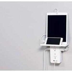 lot 68 image: 6-Outlet Cordless Wall Extender with 2-USB Ports and 1-USBC Adapter