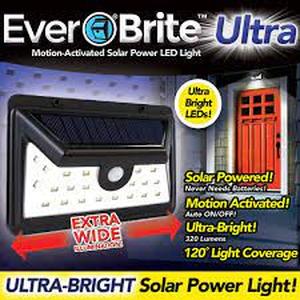 lot 69 image: AS SEEN ON TV Ever Brite Solar Powered Led Light, Motion Activated