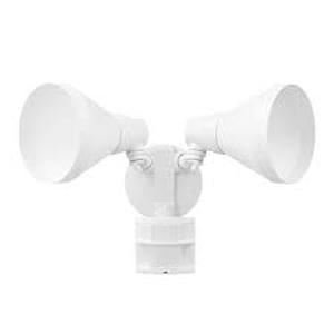 lot 75 image: Defiant PAR 180-Degree White Motion Activated Wired Outdoor 2-Head Dusk-to-Dawn Security Flood Light