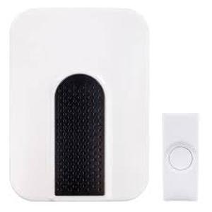 lot 89 image: Hampton Bay Wireless Battery Operated Doorbell Kit with Wireless Push Button, White