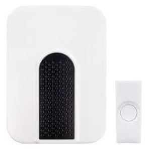 lot 90 image: Defiant Wireless Plug-In Doorbell Kit with Wireless Push Button, White