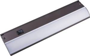 lot 105 image: Enbrighten 12 Inch LED Premium Under Cabinet Light Fixture, Bronze Finish, Direct Wire, Warm White 3000K