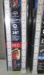 lot 13 image: Set of 3 Acellories LED Car Interior Lights-Red and Blue