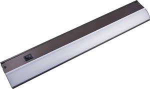 lot 104 image: GE 18 Inch LED Premium Under Cabinet Light Fixture, Bronze Finish, Direct Wire, Warm White 3000K