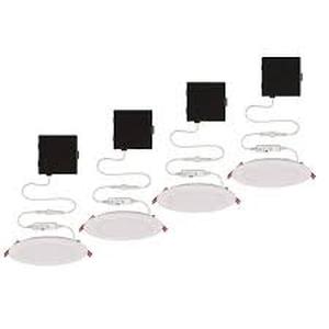 lot 253 image: Commercial Electric Ultra Slim 6 in. Adjustable CCT Canless New Construction & Remodel IC Rated Dimmable LED Recessed Light Kit (4-Pack)