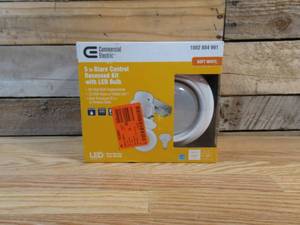lot 220 image: Commercial Electric 5 Glare Control Recessed Kit with LED Bulb Soft White