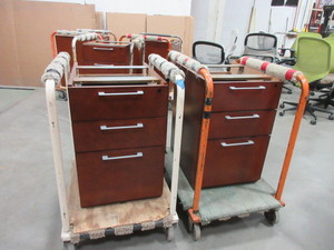 lot 725 image: KIMBALL FOOTPRINT FILE PEDESTALS -  BRAND NEW