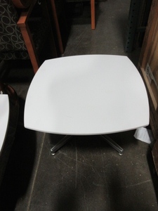 lot 804 image: CORIAN TABLES WITH ALUMINUM BASE