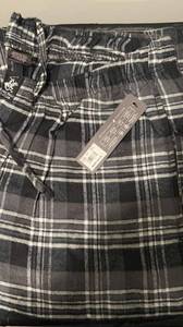 lot 51 image: NWT Mens Beverly Hills Polo Club Flannel Pajama Pants Size Large (L)
