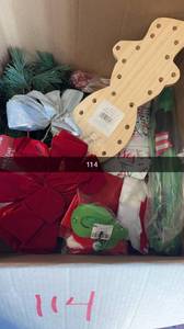 lot 114 image: Overstock Amazon Box Full of Christmas Decor