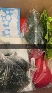 lot 112 image: Overstock Amazon Box Full of Christmas Decor