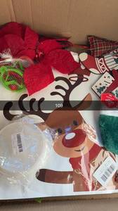 lot 109 image: Overstock Amazon Box Full of Christmas Decor