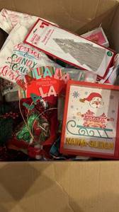 lot 100 image: Overstock Amazon Box Full of Christmas Decor