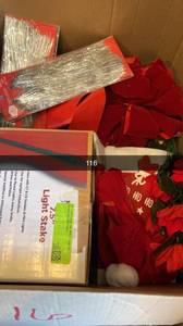 lot 116 image: Overstock Amazon Box Full of Christmas Decor