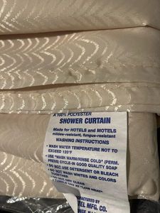 lot 196 image: NIP Lot of Two Cream Shower Curtains