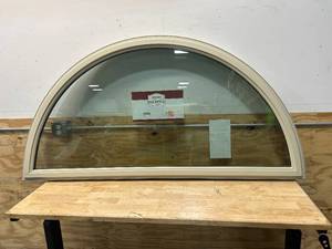 lot 23 image: SIMONTON Geometric Half Moon Vinyl Window