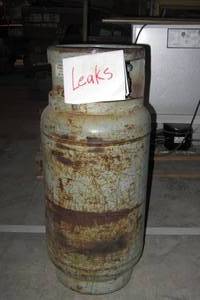 Leaky Arnold Jones Propane Tank
