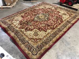 lot 3 image: Home Decorators Collection Silk Road Red 8 ft. x 10 ft. Medallion Area Rug  Customer Returns See Pictures