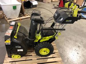 lot 7 image: RYOBI 40V HP Brushless Whisper Series 24 2-Stage Cordless Electric Self-Propelled Snow Blower - (4) 6 Ah Batteries & Charger    Customer Returns See Pictures