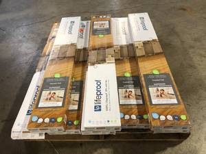 lot 34 image: Lot ofLifeproof Essential Oak 6 MIL x 7.1 in. W x 48 in. L Click Lock Waterproof Luxury Vinyl Plank Flooring (18.7 sqftcase)  Customer Returns See Pictures