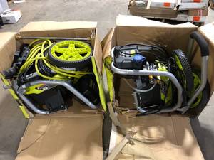lot 2 image: Lot of 2 Assorted Ryobi Pressure Washers Various Sizes and Conditions Customer Returns See Pictures