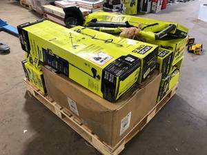 lot 6 image: Pallet of Assotred Lawn Care Items Various Models and Conditions   Customer Returns See Pictures