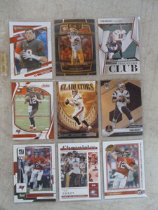 lot 17 image: 9 Different Tom Brady Football Cards