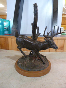 lot 42 image: John Parsons Deer Statue by Tree