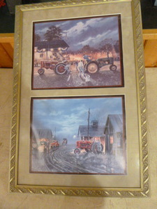 lot 53 image: Double Tractor Frames Print