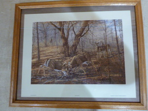 lot 55 image: Fighting Bucks Framed Print by James Kennedy