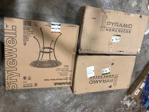 Outdoor Table and Chairs  Customer Returns See Pictures