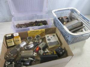 lot 48 image: (D-3) Lot of Misc Electronics Parts, Hinges, Etc - See Photos