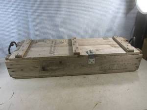 lot 79 image: (F-2) Wood Ammunition for Cannon Crate