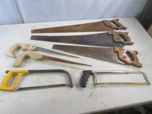 lot 82 image: (EW5) Assorted Hand Saws...