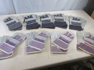 lot 88 image: (CS) 9 Pair New Leather Work Gloves